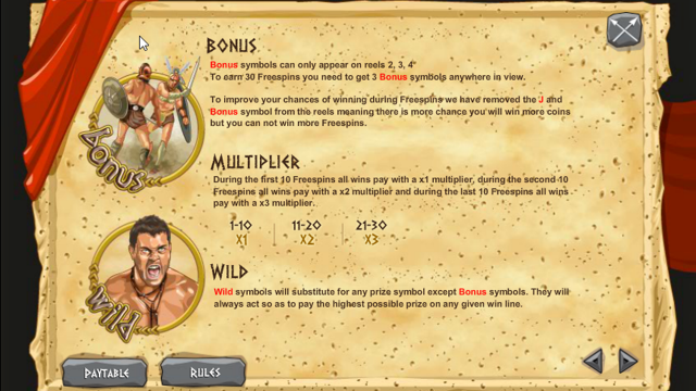 Игровой интерфейс Gladiators Of Rome 1